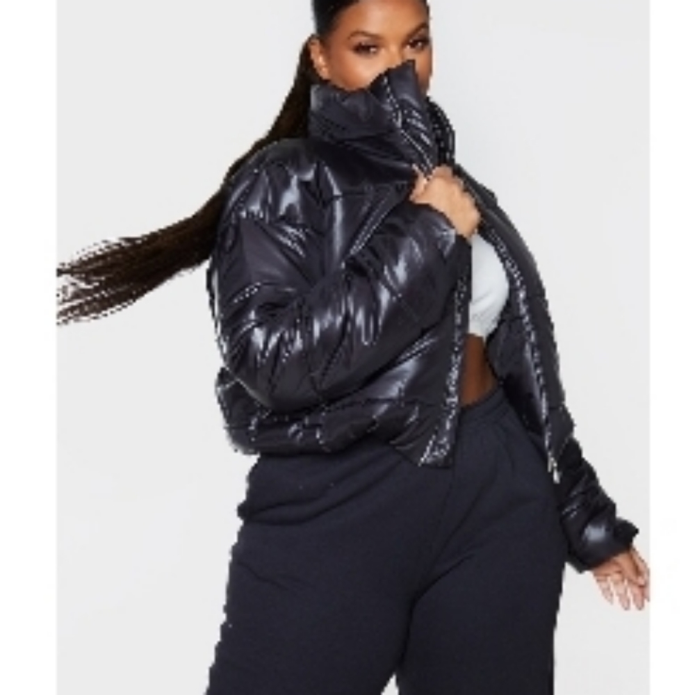 Plus size Crop puffer